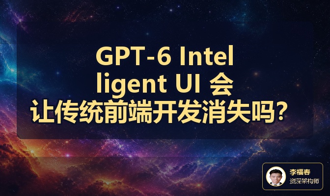 GPT-6 Intelligent UI 会让传统前端开发消失吗？