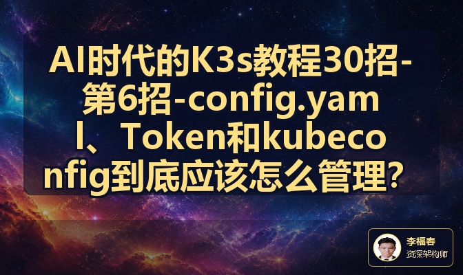 AI时代的K3s教程30招-第6招-config.yaml、Token和kubeconfig到底应该怎么管理？