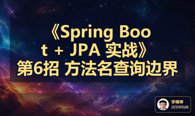 《Spring Boot + JPA 实战》第6招 方法名查询边界