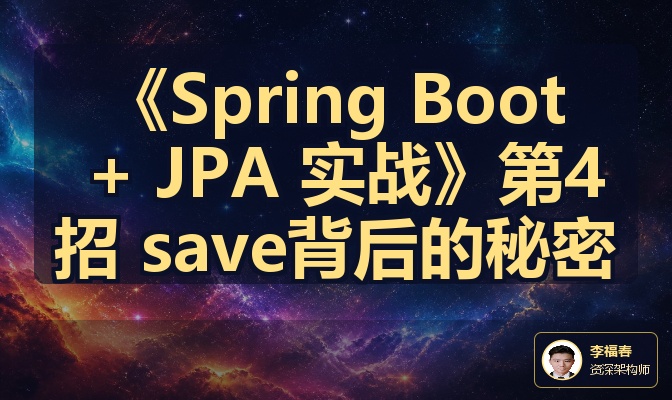 《Spring Boot + JPA 实战》第4招 save背后的秘密