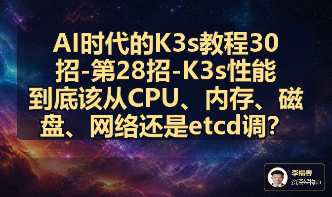 AI时代的K3s教程30招-第28招-K3s性能到底该从CPU、内存、磁盘、网络还是etcd调？