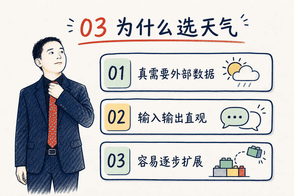 最小天气 Agent 的学习价值