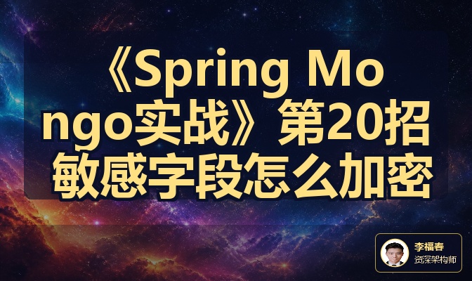 《Spring Mongo实战》第20招 敏感字段怎么加密