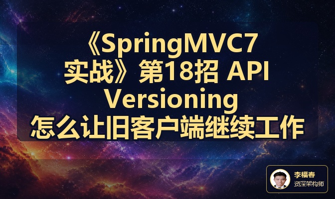 《SpringMVC7实战》第18招 API Versioning怎么让旧客户端继续工作