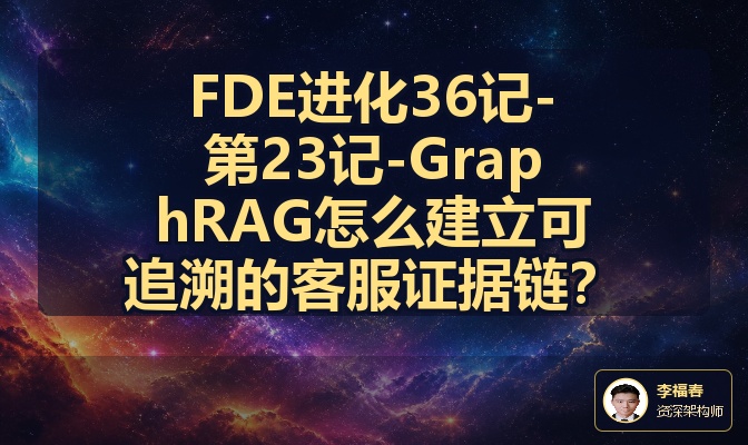 FDE进化36记-第23记-GraphRAG怎么建立可追溯的客服证据链？