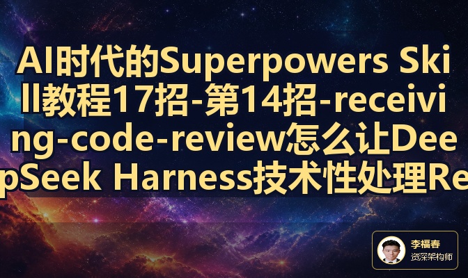 AI时代的Superpowers Skill教程17招-第14招-receiving-code-review怎么让DeepSeek Harness技术性处理Re