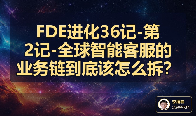 FDE进化36记-第2记-全球智能客服的业务链到底该怎么拆？
