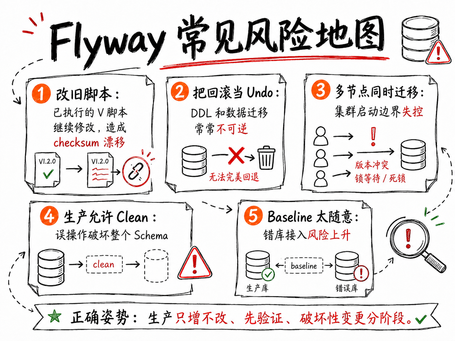 Flyway 常见风险地图