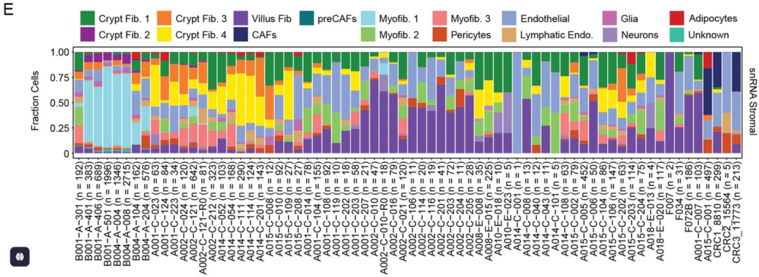 不同样本基质细胞比例