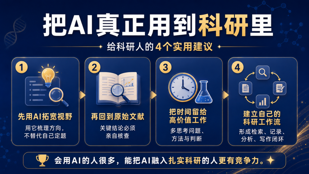 给科研人的 4 个实用建议