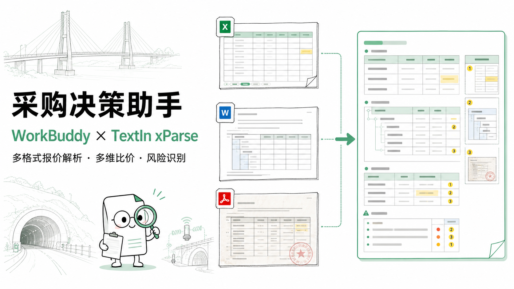 采购同事随口提了句比价，我用 TextIn xParse + WorkBuddy 做了个采购决策助手