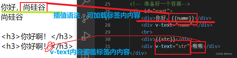 一、Vue2笔记--基础篇--15-Vue内置指令v-text、v-html、v-cloak、v-once、v-pre