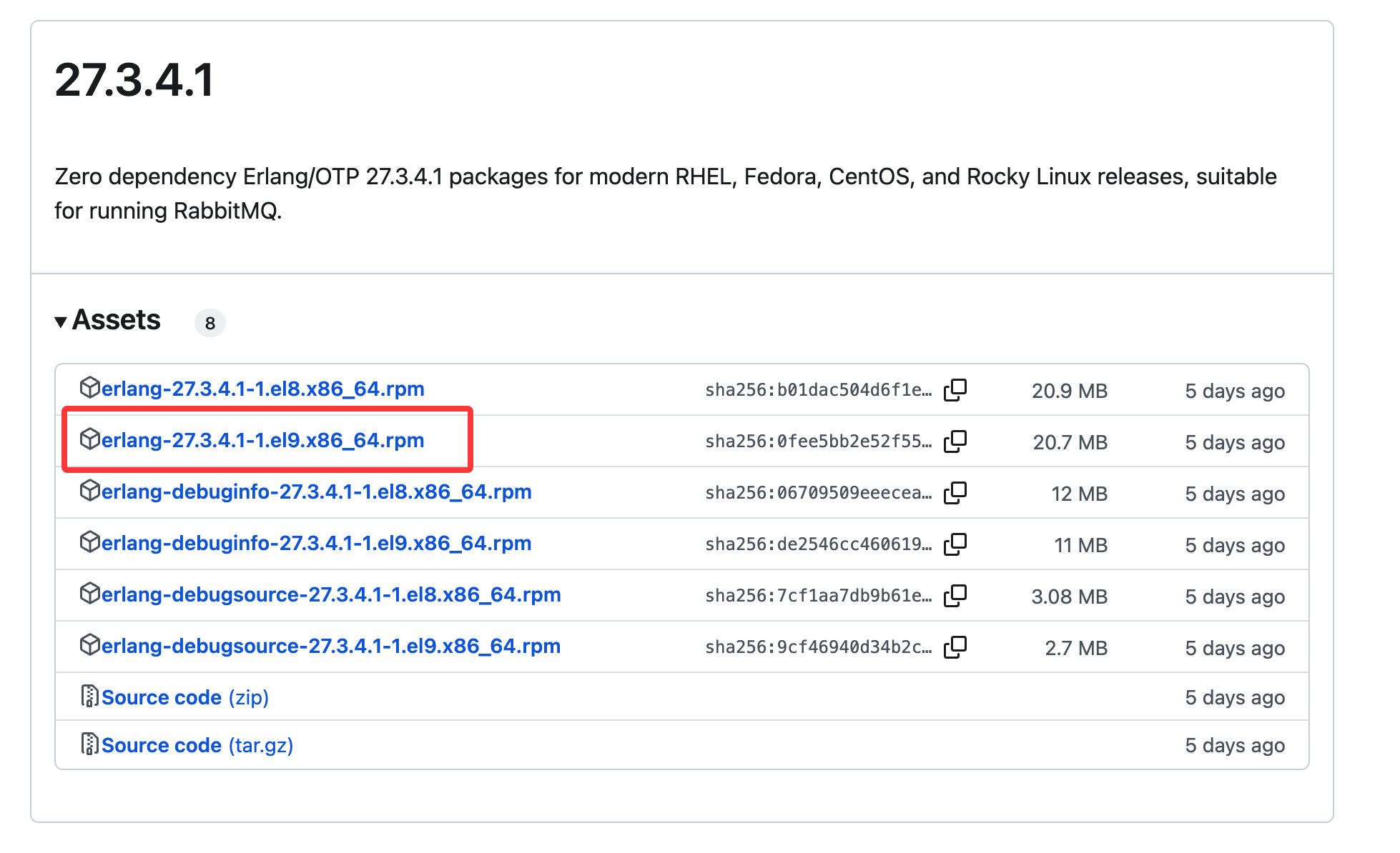 Erlang 版本需要和 RabbitMQ 版本匹配
