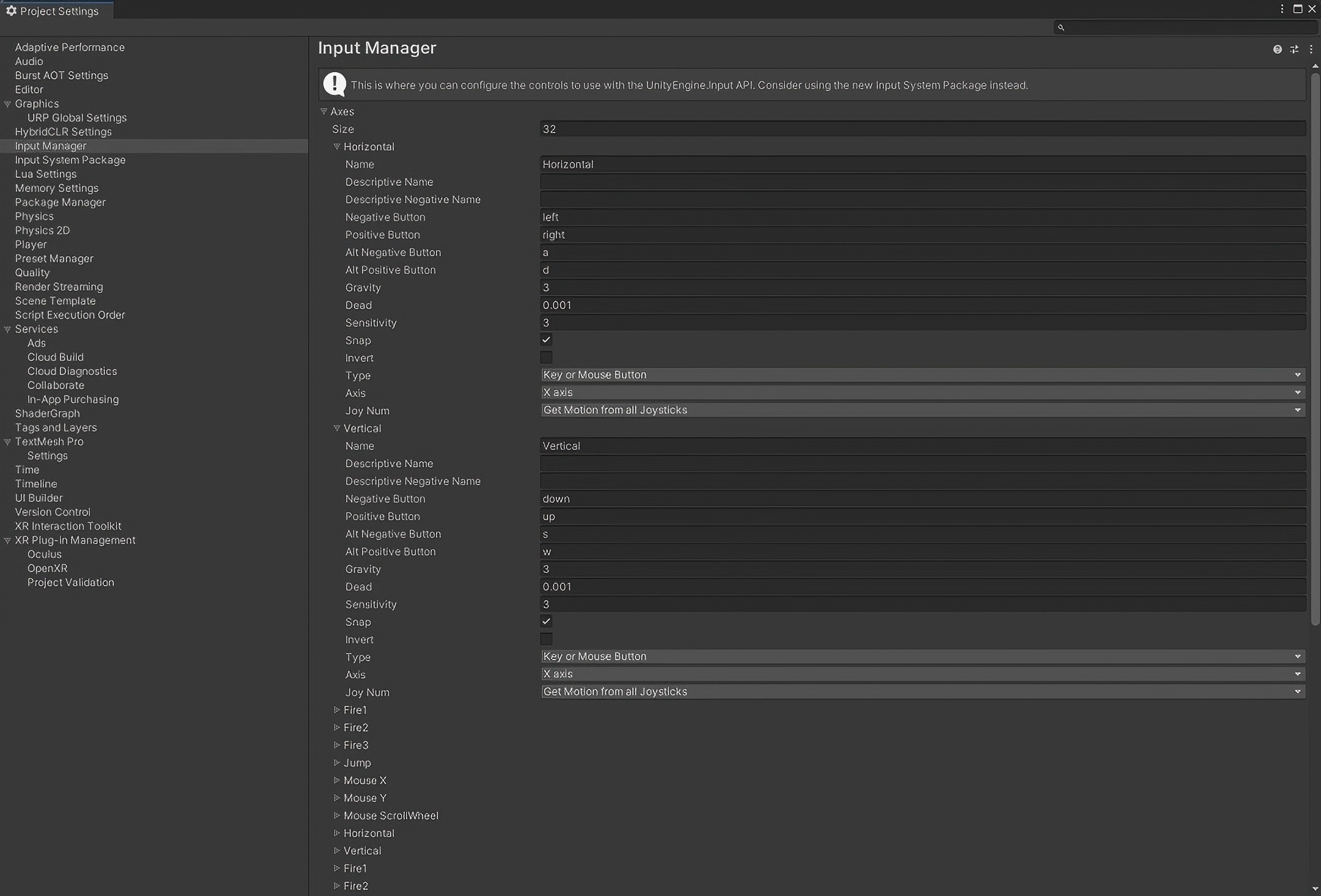 Unity Input System旧版本