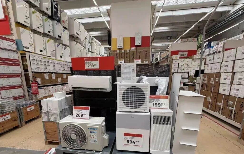 美的PortaSplit空调产品在意大利卖场