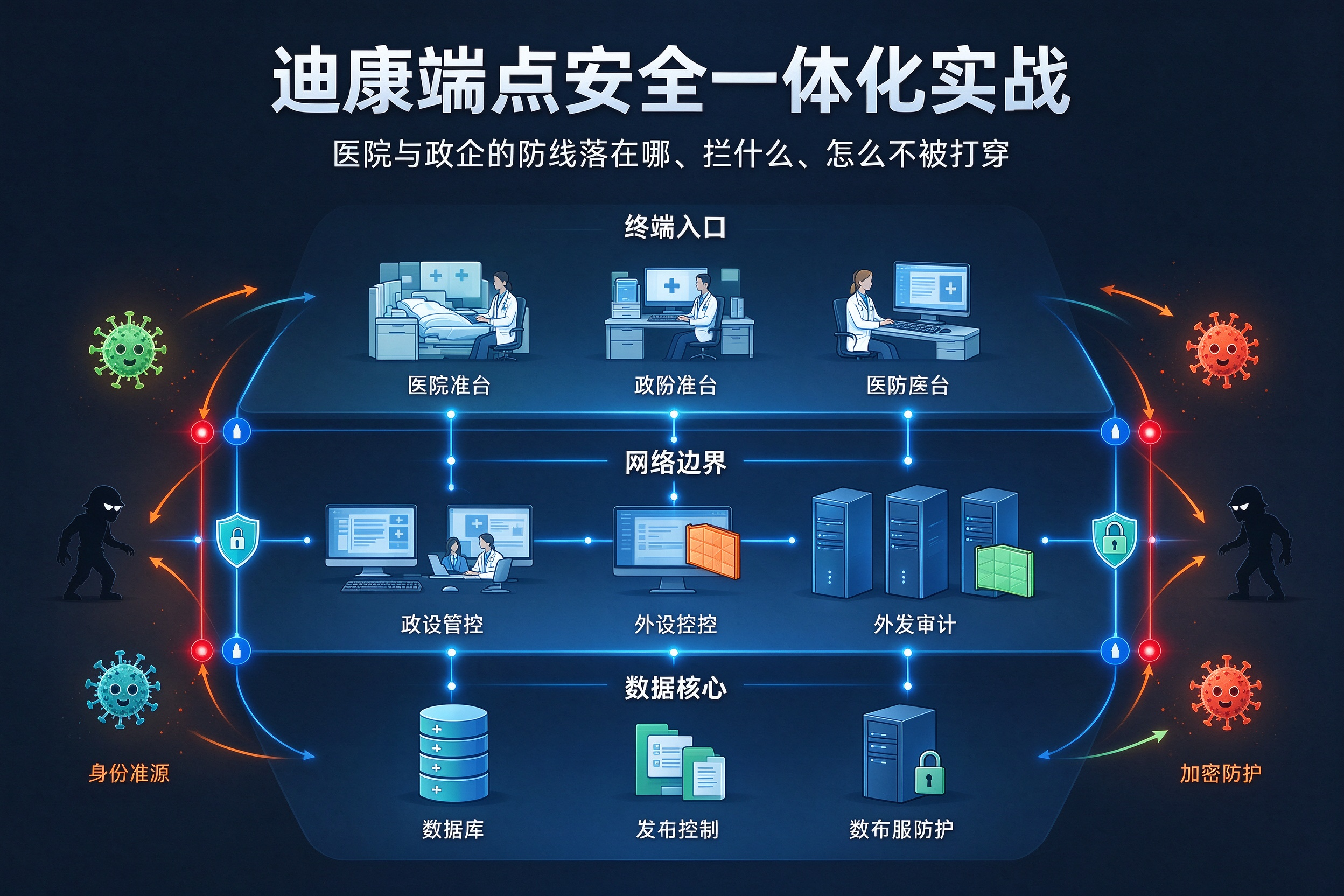 端点安全一体化实战：医院与政企的防线落在哪、拦什么、怎么不被打穿