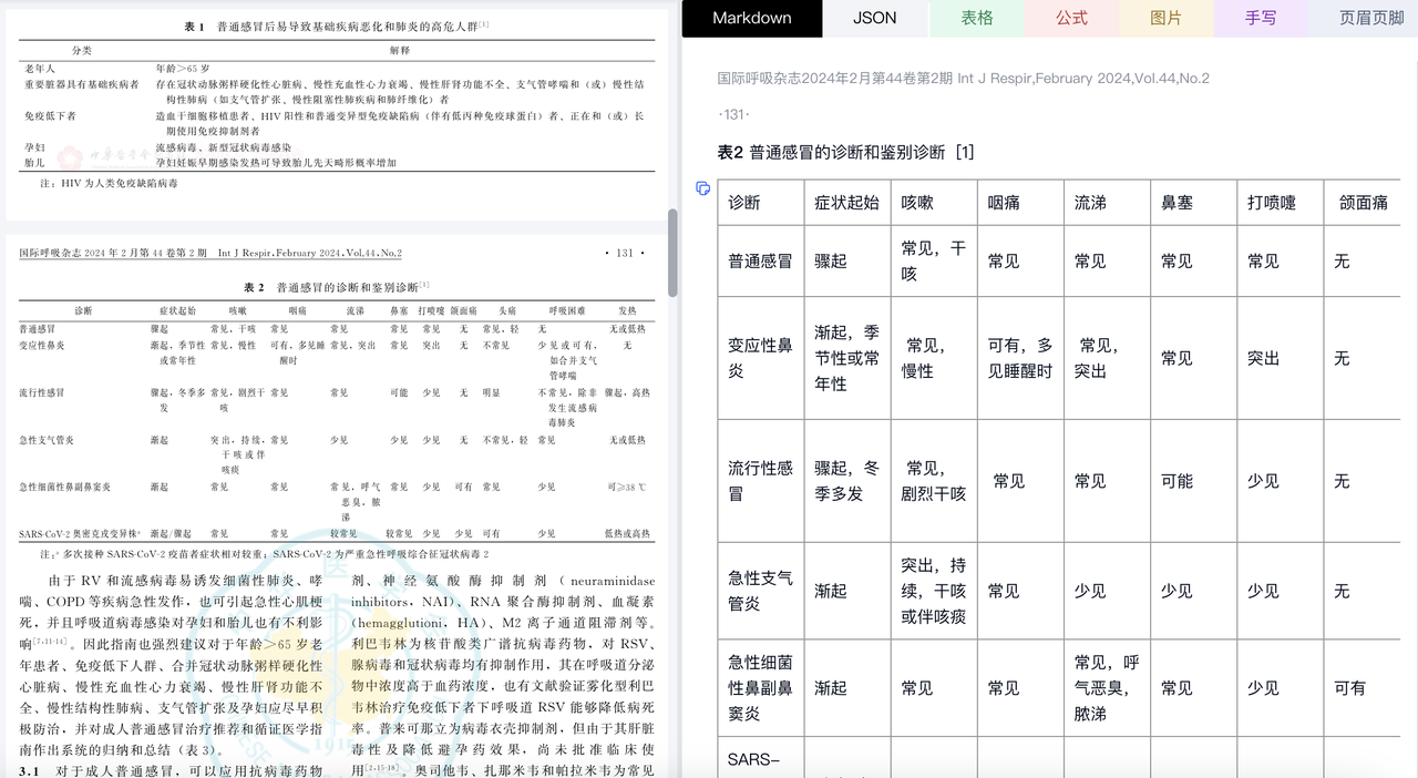 真实医疗场景下的复杂文档