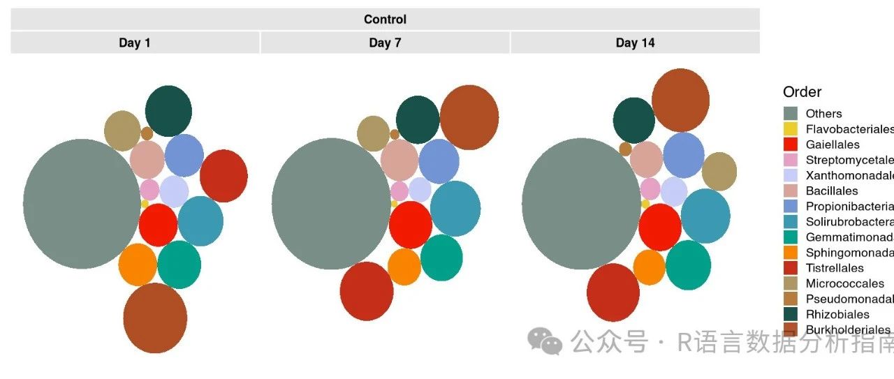 ggplot2优雅绘制气泡物种组成图