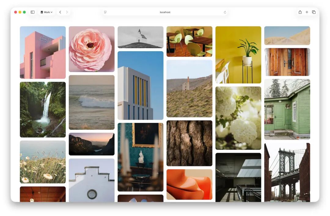 瀑布流照片墙效果