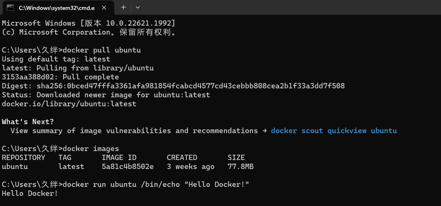 Windows docker 