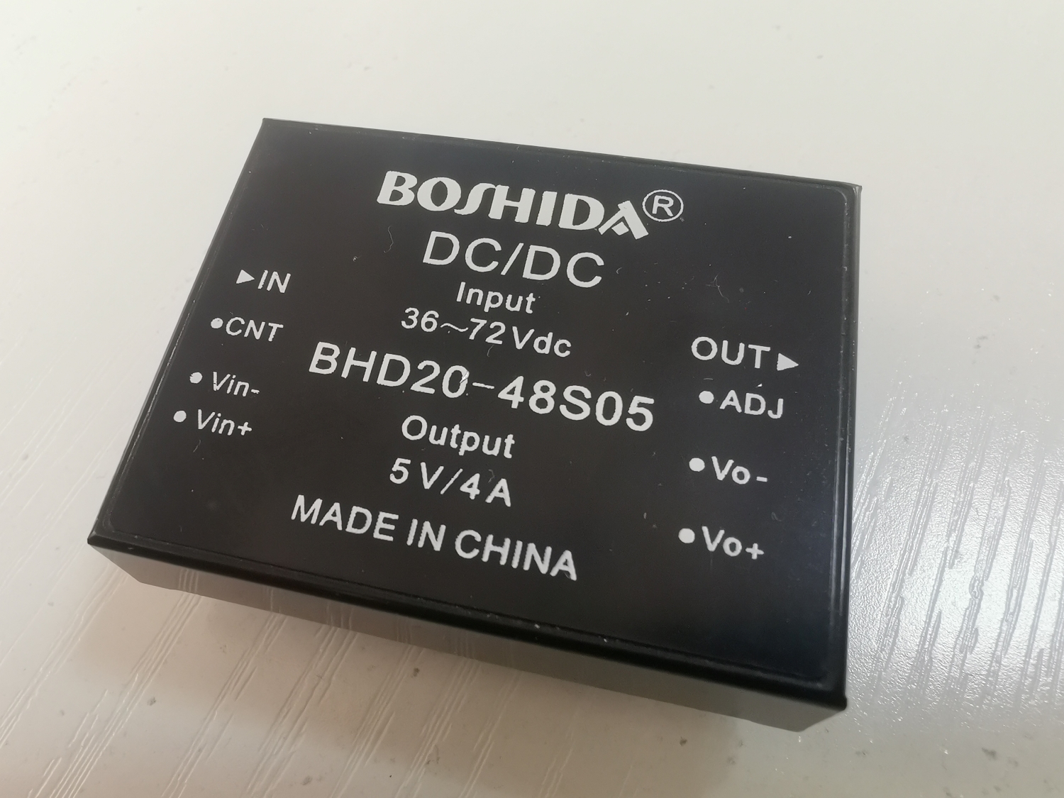 BOSHIDA DC电源模块输入电压与体积的关系