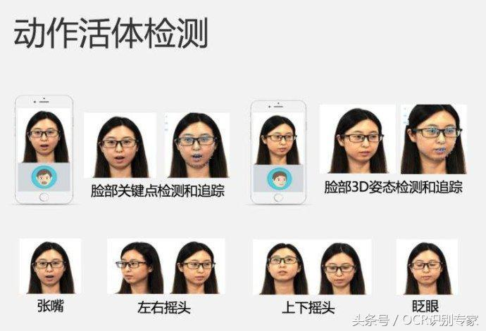 应用随即动作指令人脸活体检测技术，避免人脸识别被破解