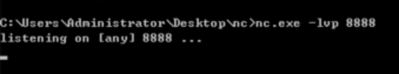 图1-2 使用NC工具开启服务端监听