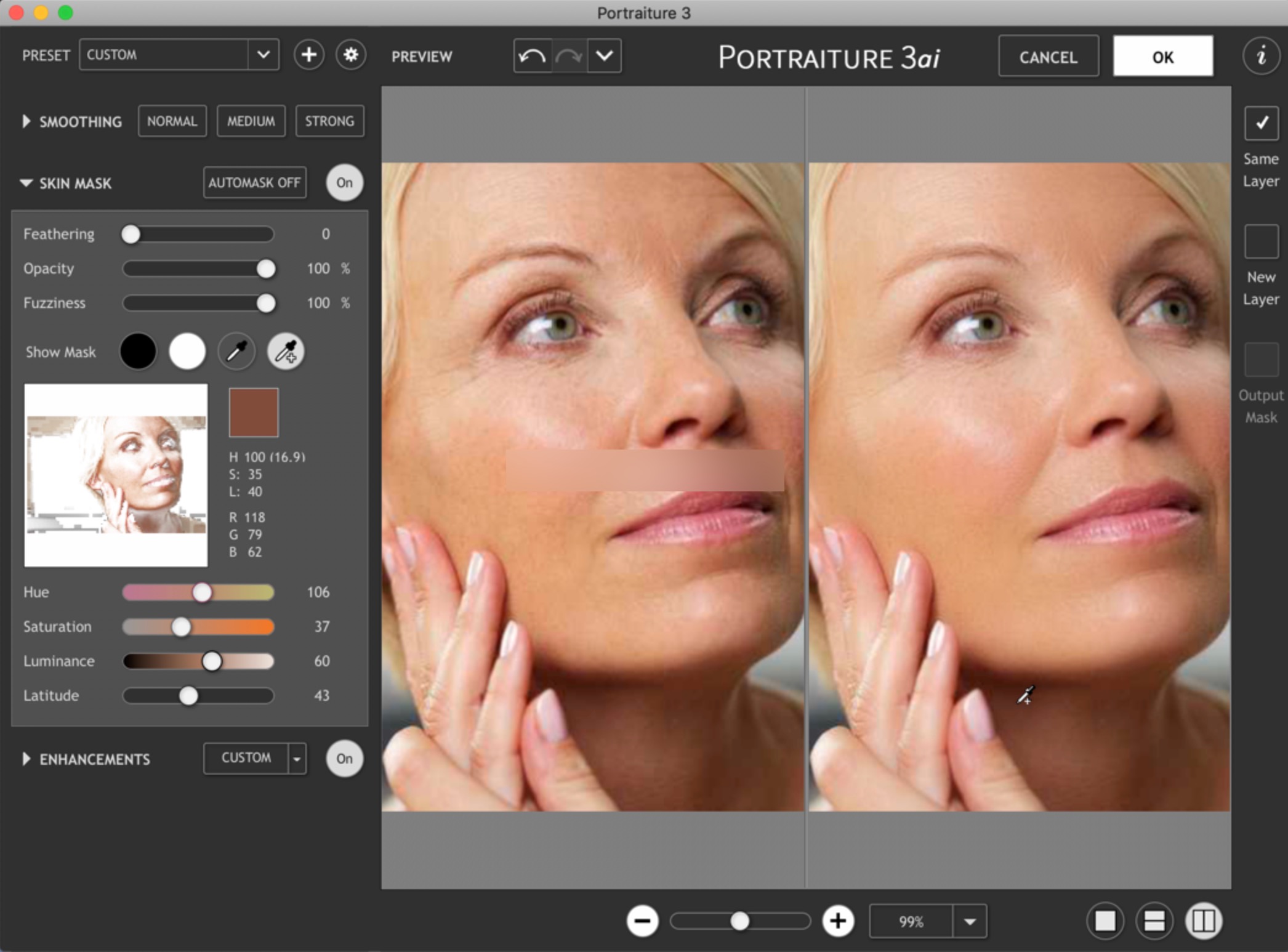 Imagenomic Portraiture 4 for mac(磨皮滤镜ps和lr插件) 特色介绍