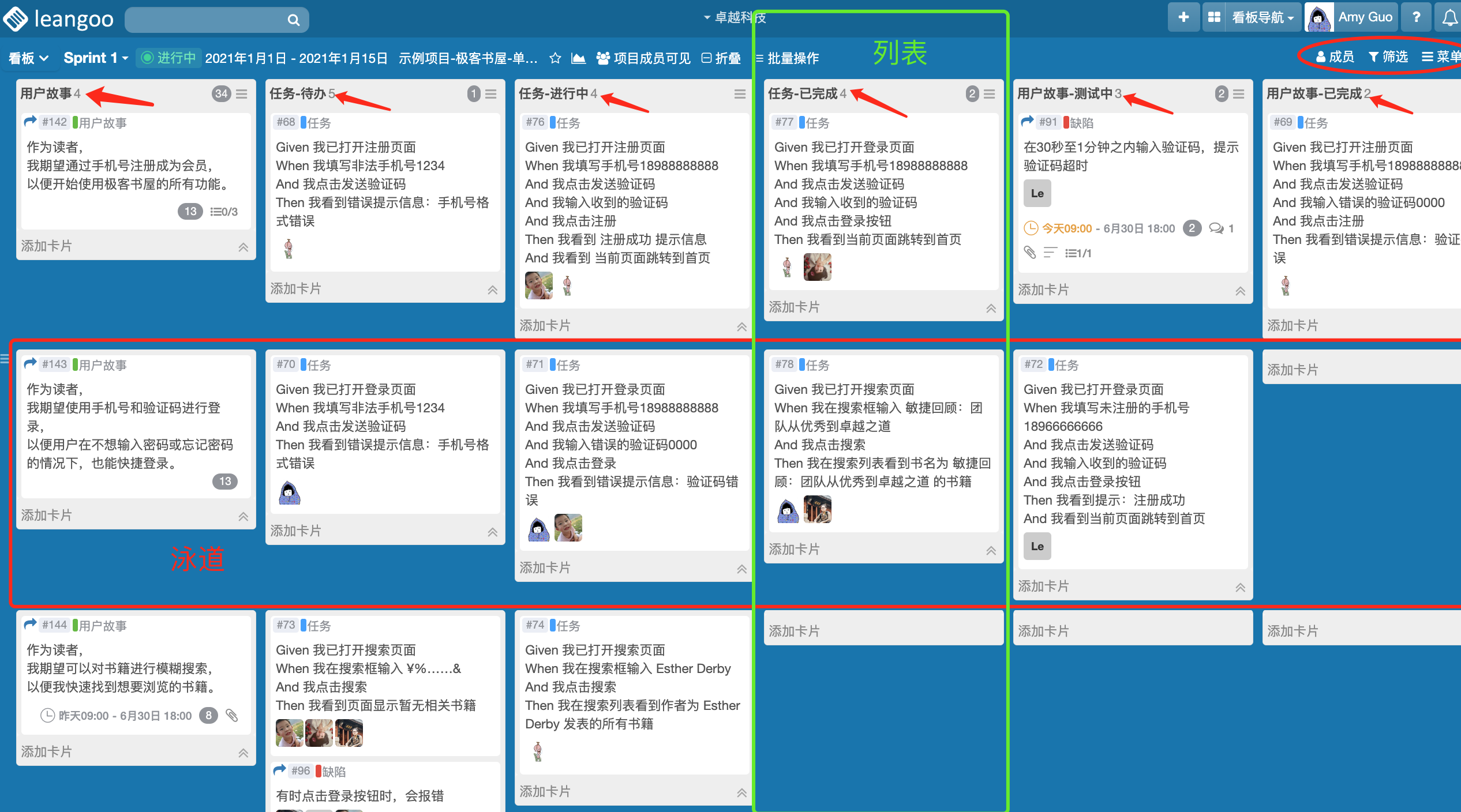 Leangoo领歌迭代进度看板