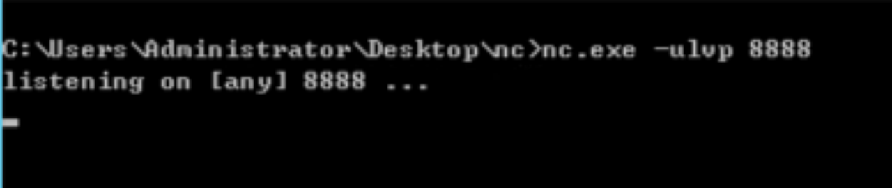 图1-8 nc使用Udp协议开启服务端监听