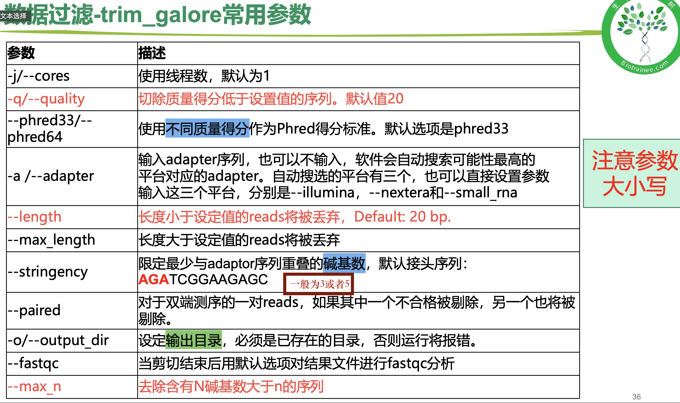 数据过滤常用参数