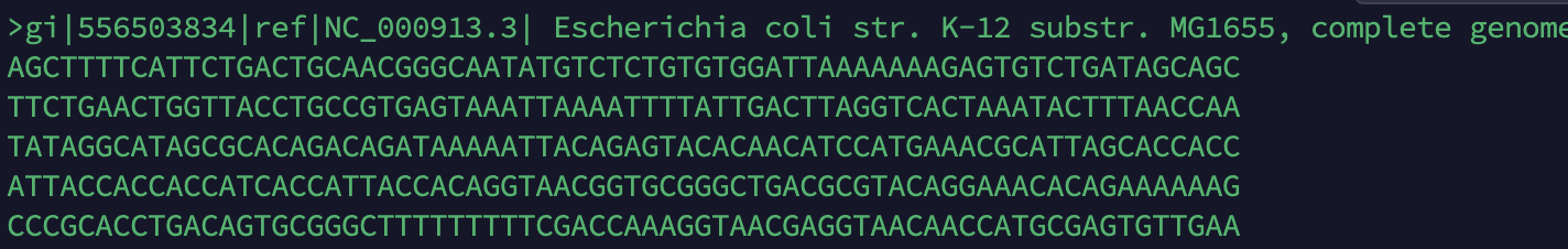 一个fa格式的核酸序列