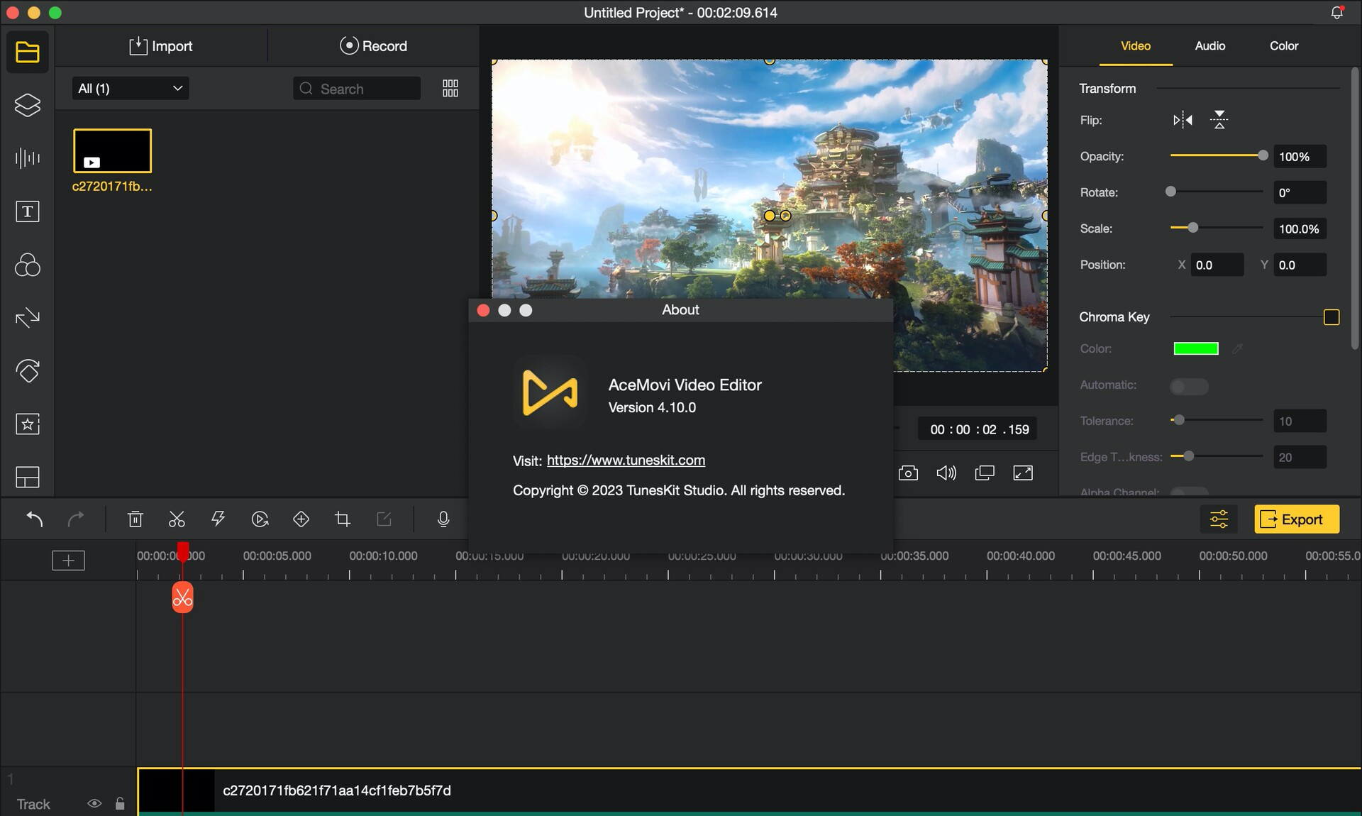 TunesKit AceMovi Video Editor for mac(视频编辑工具)