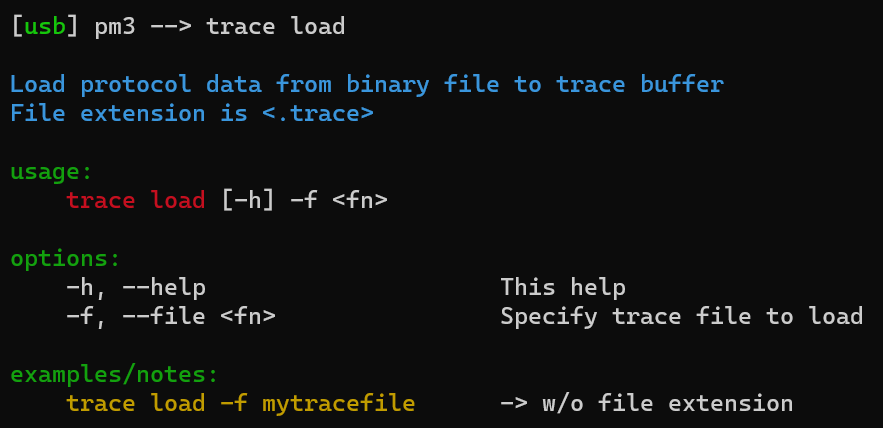 trace load用法