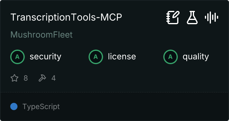 TranscriptionTools Server MCP server