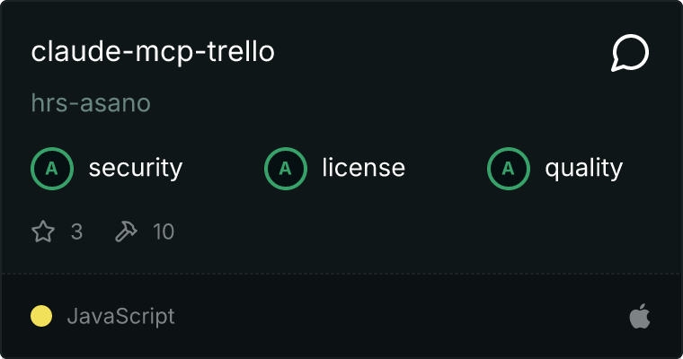 Claude Trello MCP server