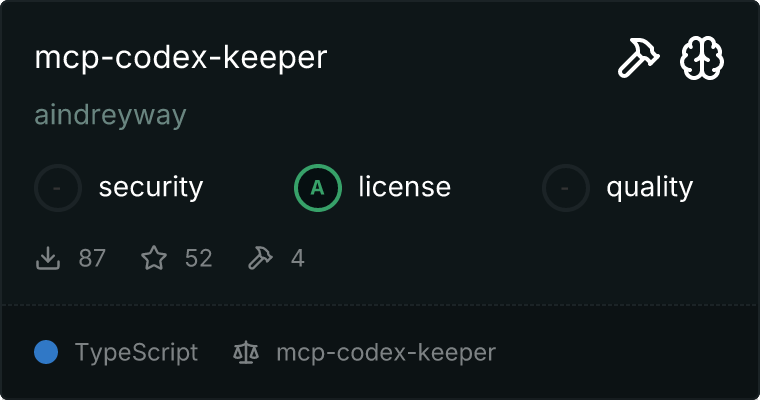 mcp-codex-keeper MCP server