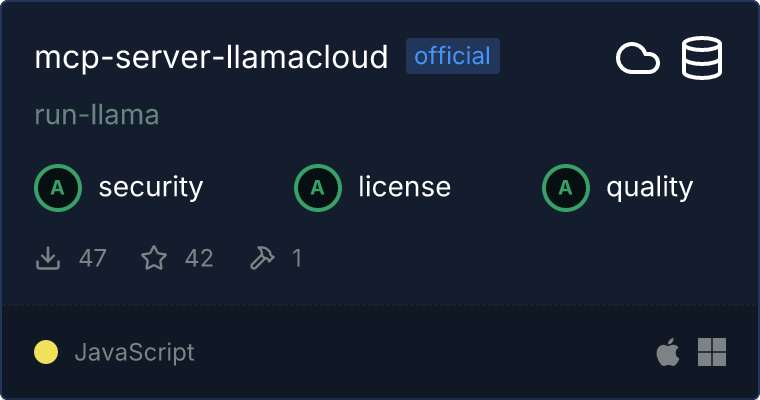 LlamaCloud Server MCP 服务器