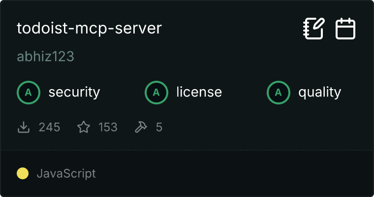 Todoist 服务器 MCP 服务器