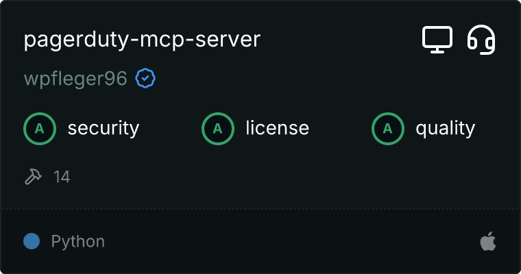 PagerDuty Server MCP 服务器
