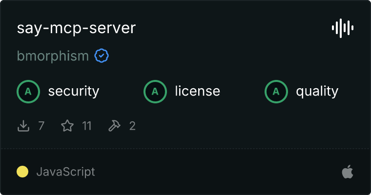 Say Server MCP server