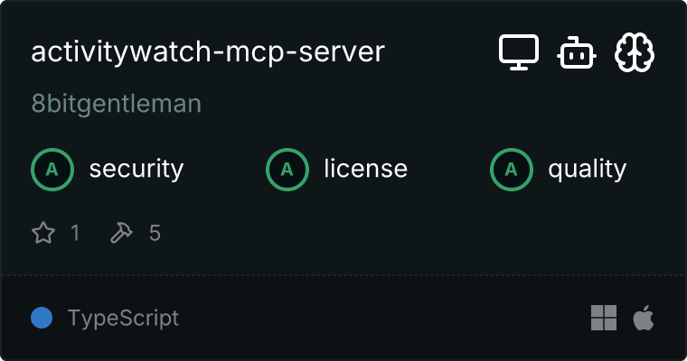 ActivityWatch 服务器 MCP 服务器