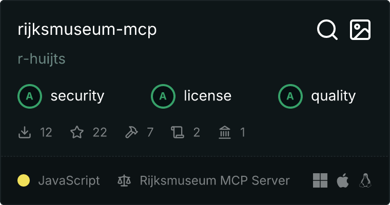 Rijksmuseum 服务器 MCP 服务器