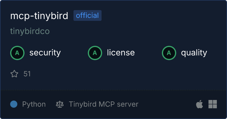 Tinybird 服务器 MCP 服务器