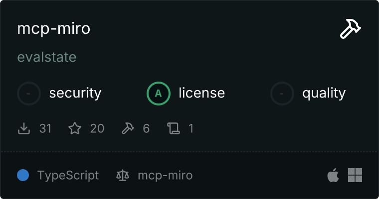 mcp-miro MCP 服务器